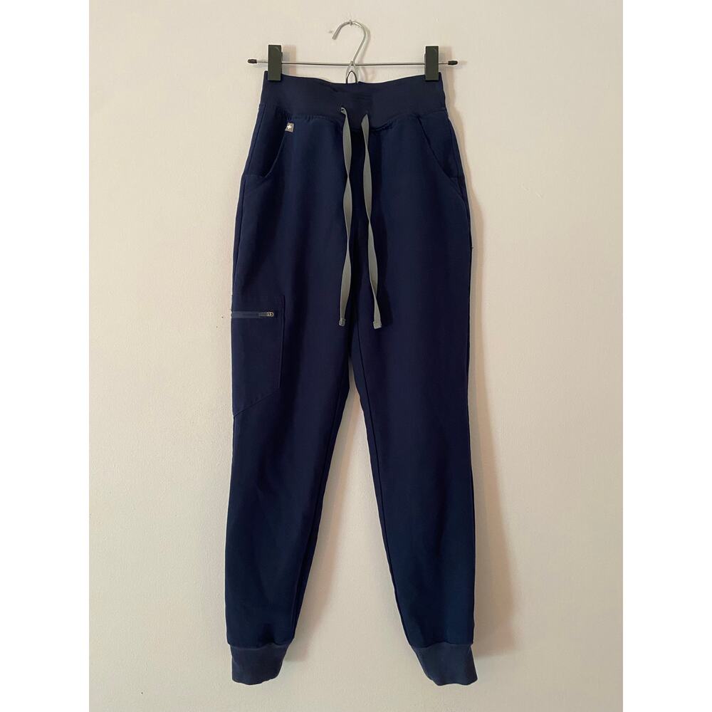 FIGS Navy Blue Zamora Jogger Scrub Pants Uniform Nurse Women's size XXS Petite
